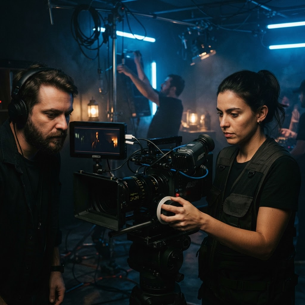 Equipe da PX Prod durante uma produção audiovisual